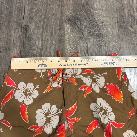 Vintage Patagonia Pataloha Board Shorts Brown & Orange Floral Pattern Men’s 30 - Picture 9 of 10
